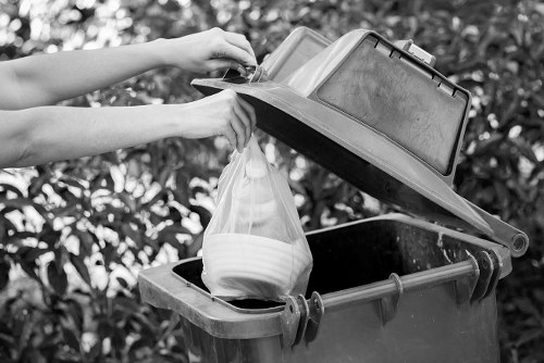 Office clearance process with organized removal of items