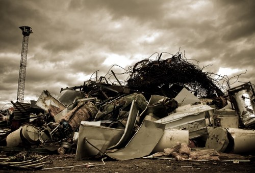 Recycling bins and sorting facilities
